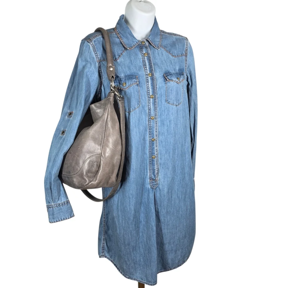 FRYE MELISSA LEATHER HOBO BAG